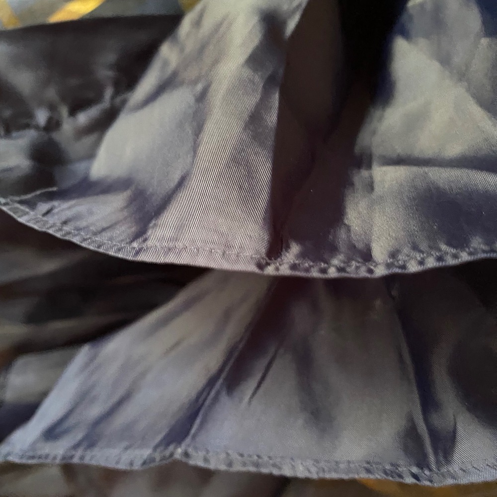 Bonnie Jean Girls 16 Navy Blue Gold Plaid Metallic Party Dress Bow Holiday - Picture 10 of 10